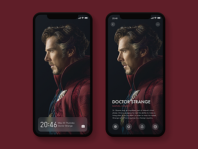 Lock Screen Pictorial Design android avengers doctor icon ios lock marvel pictorial red screen strange