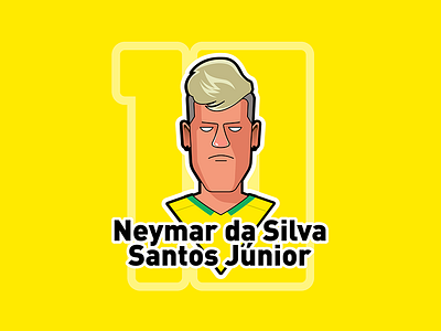 Neymar Da Silva Santos J Nior athlete brazil cup fifa icon illustration neymar ux world world cup yellow