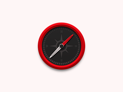 Compass Desktop Icon (Ferrari) android app black compass desktop icon illustration phone red ui ux