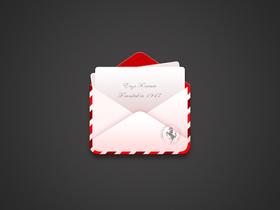 Mail Desktop Icon (Ferrari ) app ferrari horse icon mailbox mobile phone red ui ux 图标 安卓