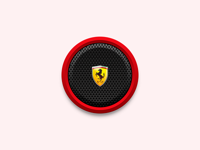 Music Desktop Icon (Ferrari) android app black ferrari icon logo music phone red speaker ui ux yellow