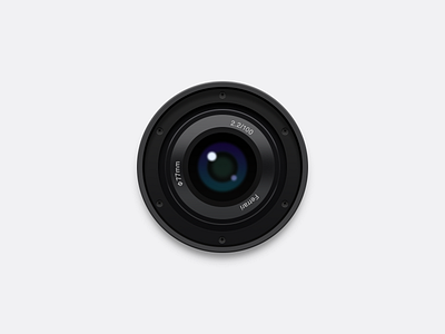 Camera Desktop Icon (Ferrari ) android aperture app black glass icon illustration lens logo phone rivet ui ux