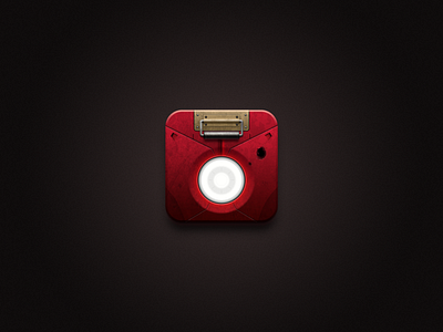 Iron Man Toolbox (App Store) avengers black gold handle icon illuminate iron man light marvel red ux