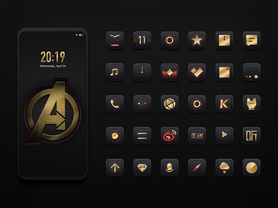 Avengers Mobile Theme Design