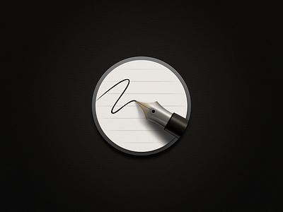 Memo icon design android black business desktop icon illustration logo pen phone round ui ux