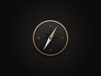 Compass icon android app black business circle desktop gold icon ui ux
