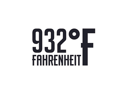 «932°F» web store | Logo and lettering branding design flat logo minimal vector