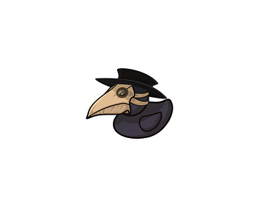 «Plague duck» sticker minimal sticker vector