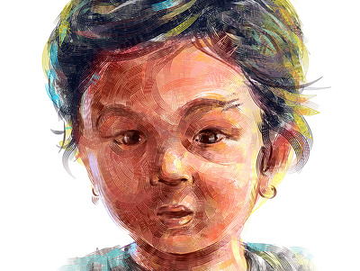 Digital Child Face abstract adobe illustrator bangalore boy children digital digital face digitalart face id portrait unique