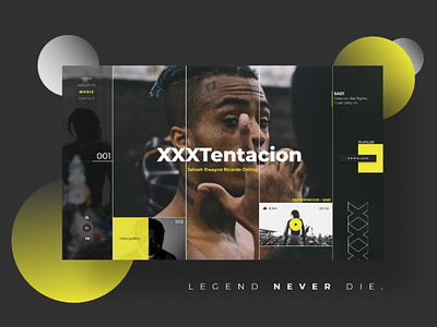 랩 | XXXTentacion ui ux uiux web webdesign