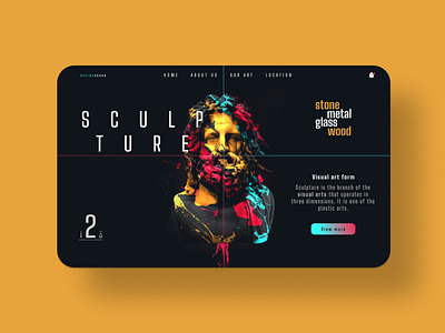 Sculpture design ui ui ux ux web webdesign