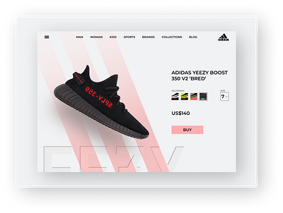 Concept design for sneaker shop website adidas design sneakers ui ux website yeezy