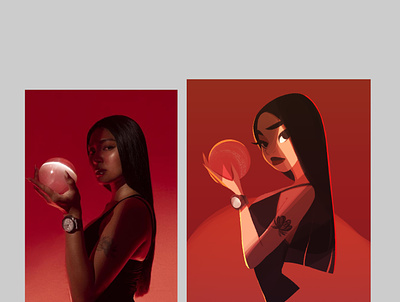 Nadine - Omega Watch animation character character design conceptart illusteration photoshop