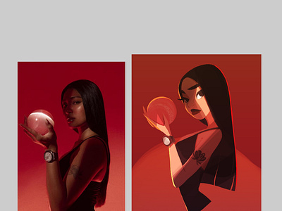 Nadine - Omega Watch animation character character design conceptart illusteration photoshop