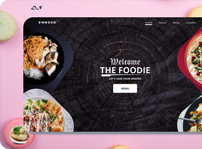 Foodie app design minimal ui ux web website