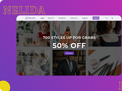 NELIDA design minimal ui ux web website