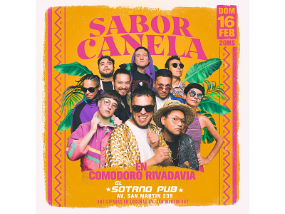 Sabor Canela afiche art behance canela collage collageart color design digital digitalart diseñografico flyer graphicdesign illustration music musicband poster sabor typography