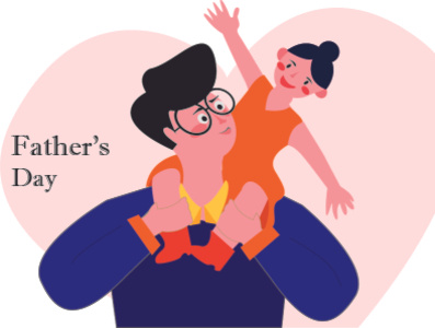 Fathers Day cartoon character color design freelancer graphicdesign illustration illustrator quarantine simple special ux vector