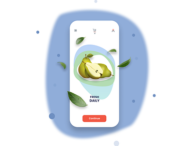 Fresh Fruit app branding clean colors concept creativity figma flat flatdesign fresh freshfruit mobileapp new trending typography uiux vector