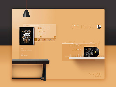 Retro Style UI for my college china debut layout motion music retro rock tee typography ui university web