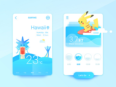 Pokemons is everywhere ＃130 dragon gyarados hawaii pikachu pokemon sea surfing swim ui wave weather wind