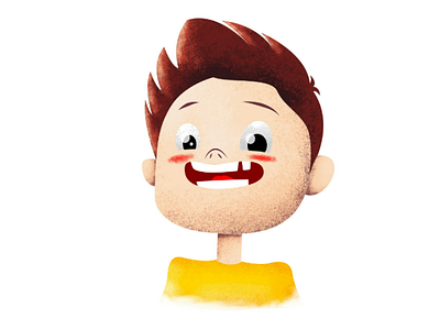 Smile! art boy character character design cute design simple smile