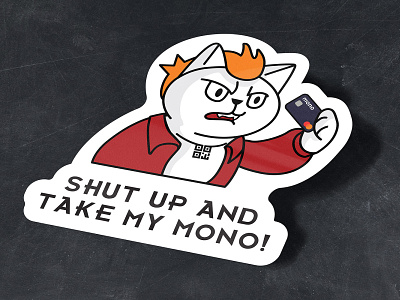 monobank stickers bank cat character client design futurama gift illustration mascot mascot design mono monobank sticker