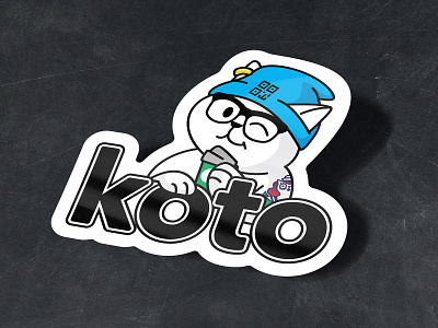 koto stickers bank cat character coffee cup gift hipster illustration koto mascot mascot design pack sticker
