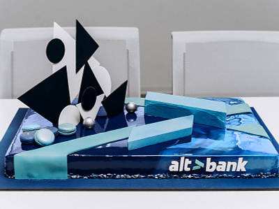 Altbank corporate cake 3d bank birthday cake corporate design party pastry
