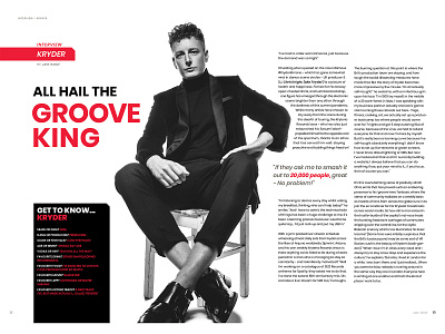 Editorial Interview for We Rave You Magazine article article design editorial editorial design editorial layout edm graphic design interview magazine magazine design music typogaphy typography design