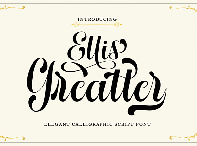 1Ellis Greatter calligraphy logo love modern modern script script script font wedding