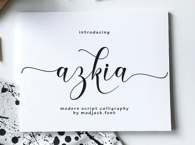 Azkia Script branding cand design font graphic design illustration logo motion graphics script ui wedding