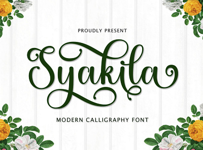 Syakila Script branding cand design font graphic design illustration logo script wedding
