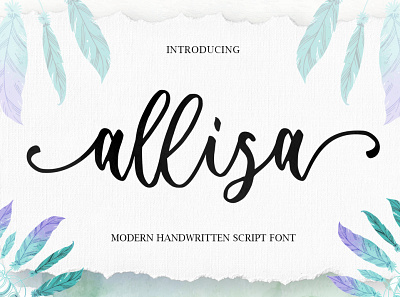 Allisa Script 3d animation branding brush graphic design logo modern motion graphics script ui