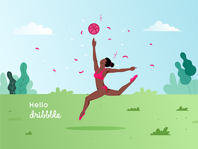 Hello Dribbble! design hello dribbble hello dribble illustration shot