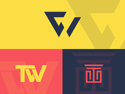 TW logo concept branding clean concept art flat graphic design icon illustrator lettering logo logo deisgn minimal twitch logo