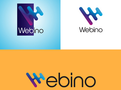 W logo deisgn "Webino" branding clean concept art flat graphic design icon illustrator lettering logo logo deisgn minimal