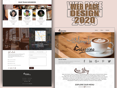 Coffee shop web page design