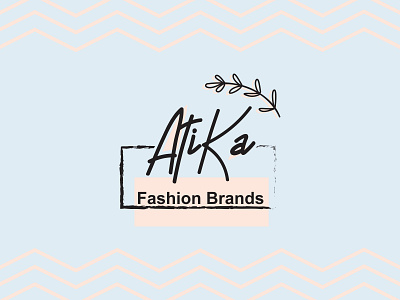 Fashion logo design branding clean flat graphic design lettering logo minimal vector