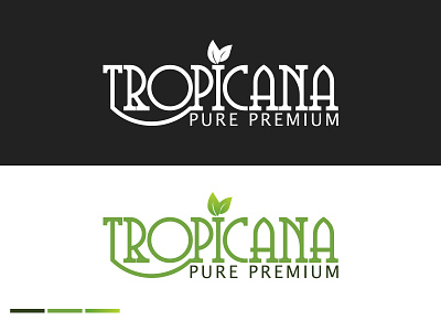 Tropicana re-design idea branding clean concept art flat lettering logo logo deisgn minimal vector