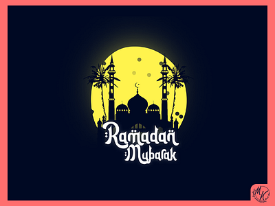 Ramadan Mubarak clean design digital art graphic design logo minimal
