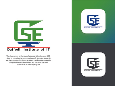 CSE logo (DIIT) clean flat graphic design illustration lettering logo logo deisgn minimal simple
