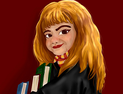 hermione granger animation branding characterdesign design digital painting digitalart graphicdesign illustration