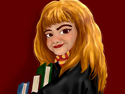 hermione granger animation branding characterdesign design digital painting digitalart graphicdesign illustration