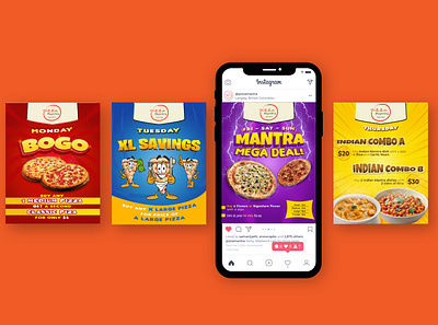 Pizza mantra instagram post design graphic design logo