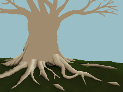 Tree of Liberty - in-progress 8 ground illustration illustrator moss roots tree vector
