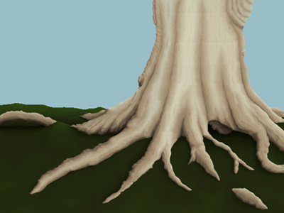 Tree of Liberty - in-progress 9 bark ground illustration illustrator process roots tree trunk vector