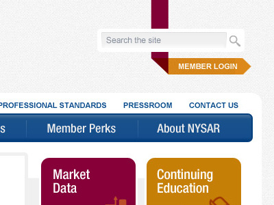 NYSAR Site homepage login navigation search website