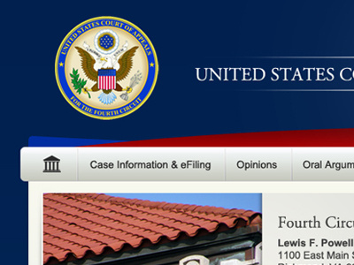 Court of Appeals Site american court design goverment header homepage navigation web website