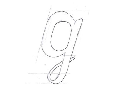Letterform g g letter g lettering logo pieces pencil sketch type work in progress